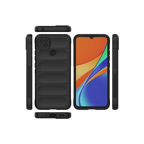 Redmi 9C K�l�f Optimum Silikon - Siyah