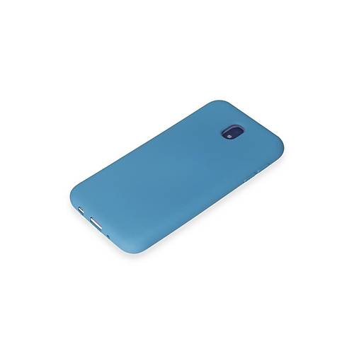 Galaxy J7 Pro / J730 K�l�f Nano i�i Kadife Silikon - Mavi