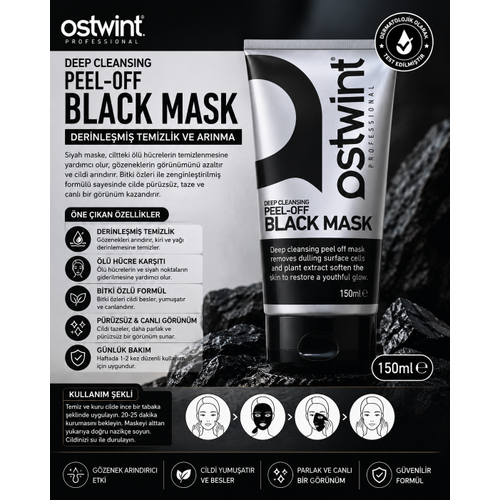 Professional Peel Off Black Mask 150 ml Siyah Maske Derin Temizleyici Soyulabilir Y�z Maskesi