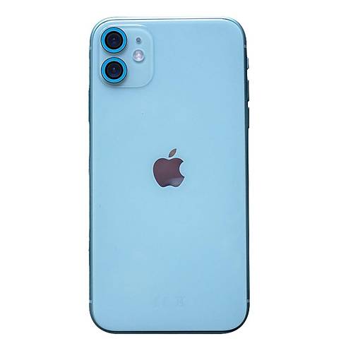 iPhone 11 Neon Fosforlu Kamera Lens - Mavi