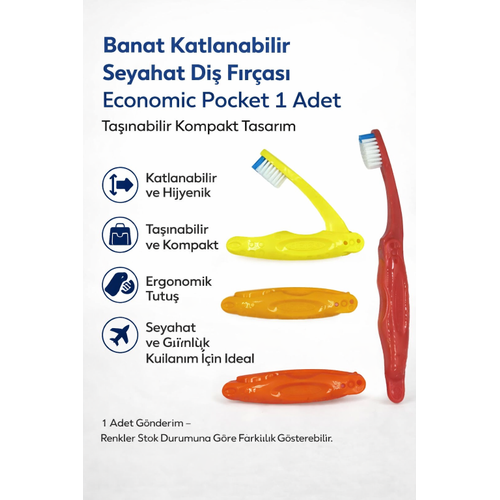 Banat Katlanabilir Seyahat Di� F�r�as� Economic Pocket 1 Adet Ta��nabilir Kompakt Tasar�m