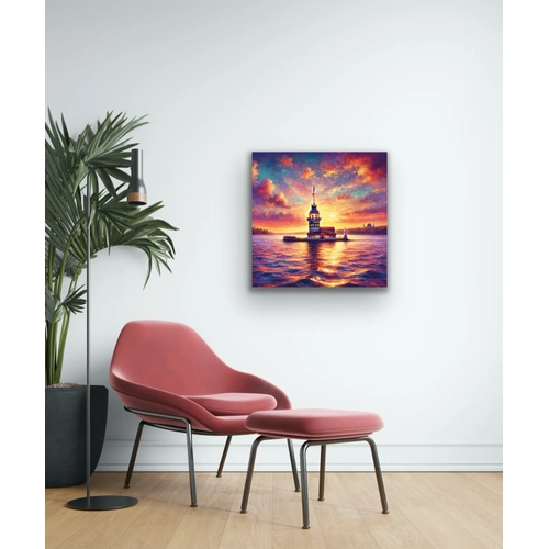 K�z Kulesi Kanvas Tablo 90x90cm