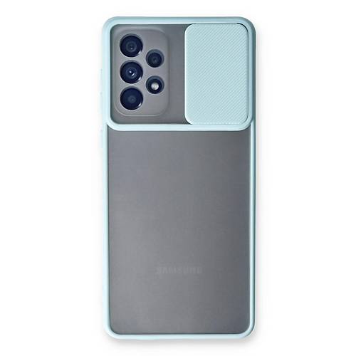 Galaxy A53 5G K�l�f Palm Buzlu Kamera S�rg�l� Silikon - Turkuaz