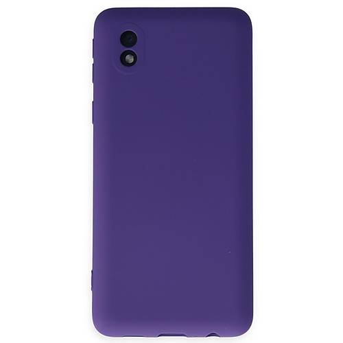 Galaxy A01 Core K�l�f Nano i�i Kadife Silikon - Mor