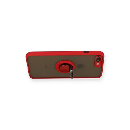 iPhone 7 Plus K�l�f Montreal Y�z�kl� Silikon Kapak - K�rm�z�