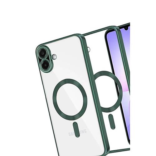 Galaxy A07 4G Kross Magneticsafe Kapak - Koyu Ye�il