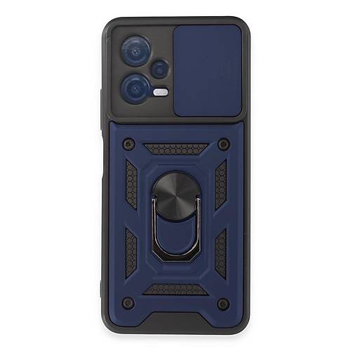 Redmi Note 12 5G K�l�f Pars Lens Y�z�kl� Silikon - Lacivert