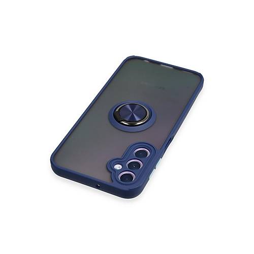 Galaxy A24 4G K�l�f Montreal Y�z�kl� Silikon Kapak - Lacivert