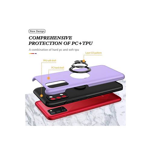 Galaxy A02S K�l�f Elit Y�z�kl� Kapak - Mor