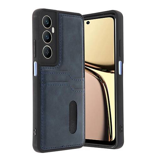 Realme C65 Sara Kartvizitli Deri K�l�f - Lacivert