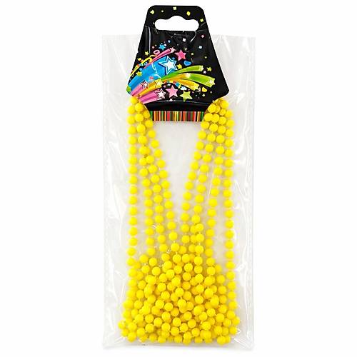 Neon Sar� Boncuk Kolye 80 cm � Retro 80�ler 90�lar Parti Aksesuar�