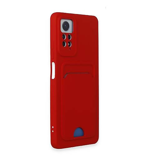 Redmi Note 11 Pro K�l�f Kelvin Kartvizitli Silikon - K�rm�z�