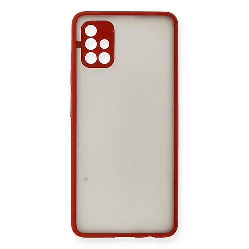 Galaxy A51 K�l�f Montreal Silikon Kapak - K�rm�z�