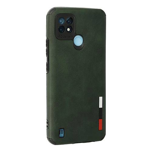 Realme C21 K�l�f Loop Deri Silikon - Ye�il
