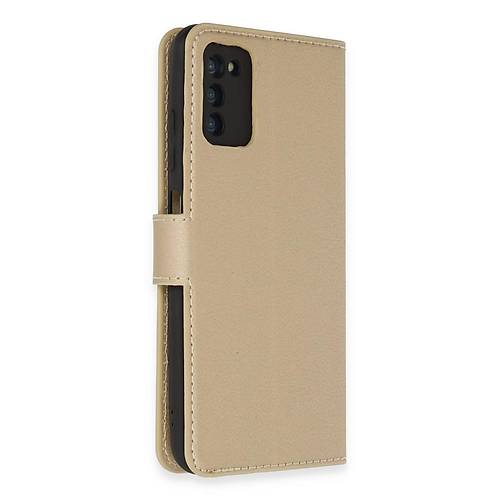 Galaxy A03S K�l�f Trend S Plus Kapakl� K�l�f - Gold