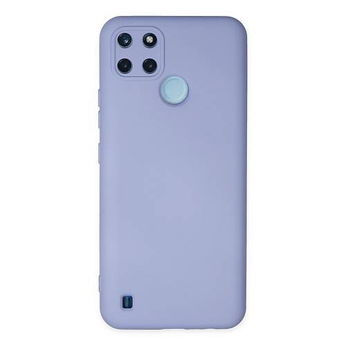 Realme C25Y K�l�f Nano i�i Kadife Silikon - Lila