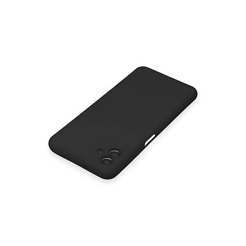 Galaxy A04E K�l�f Nano i�i Kadife Silikon - Siyah