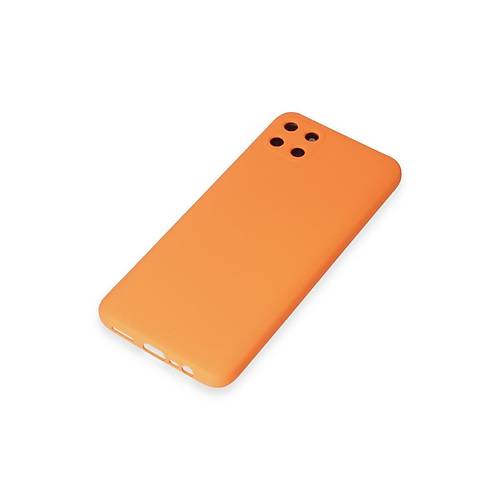 Realme C11 K�l�f Nano i�i Kadife Silikon - Turuncu