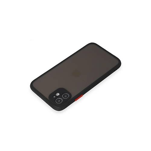 iPhone 11 K�l�f Montreal Silikon Kapak - Siyah