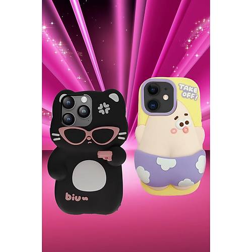 iPhone 11 K�l�f Poky Karakter Silikon Kapak - Desen 14