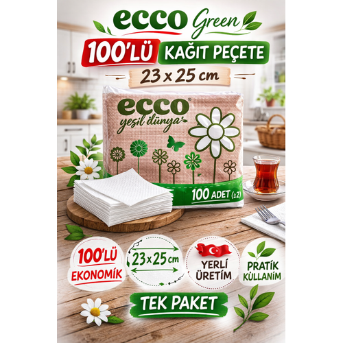 Ecco Green Ka��t Pe�ete 100�l� 23x25 cm Ekonomik 1 Paket