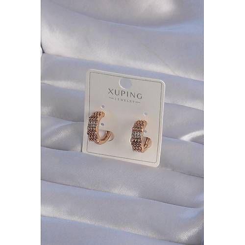 XUP�NG Rose Renk Zirkon Ta�l� ��lemeli Halka K�pe