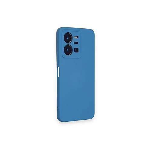 Y35 K�l�f Nano i�i Kadife Silikon - Mavi