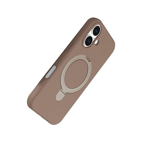 iPhone 16 Regal Magsafe Standl� Kapak - ��l Titanyum