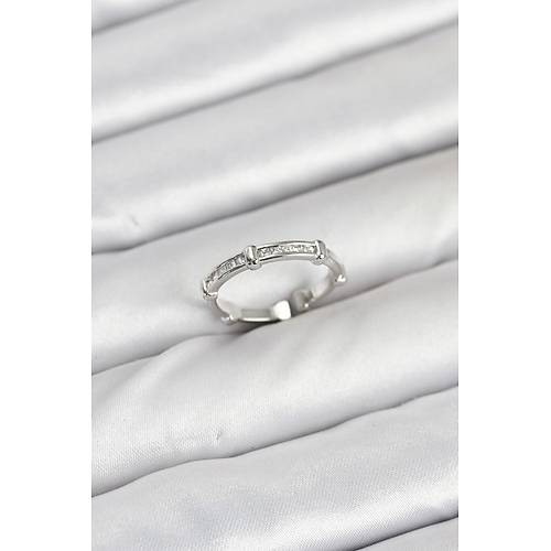 Pirin� G�m�� Renk Kemik Model Zirkon Ta�l� Kad�n Y�z�k