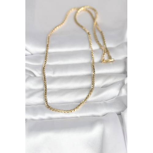 CM 14K Gold Renk Yass� Model 60 cm Kad�n Kolye