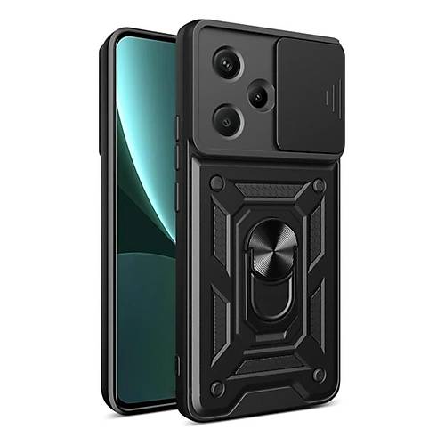Redmi Note 13 Pro Plus K�l�f Pars Lens Y�z�kl� Silikon - Siyah