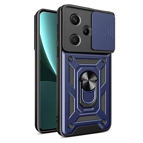 Redmi Note 13 Pro Plus K�l�f Pars Lens Y�z�kl� Silikon - Lacivert