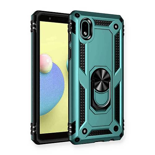 Galaxy A01 Core K�l�f Sofya Y�z�kl� Silikon Kapak - Ye�il
