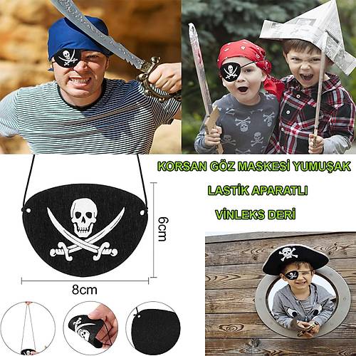 �thal Vinleks Deri Korsan G�z Band� - Lastikli & Yumu�ak