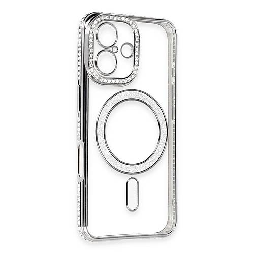 iPhone 16 K�l�f Joke Simli Magneticsafe K�l�f - Gri
