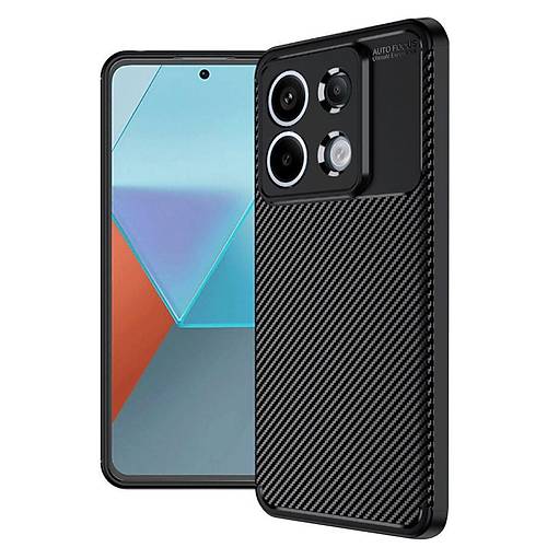 Redmi Note 13 Pro 4G K�l�f Auto Focus Karbon Kapak - Siyah