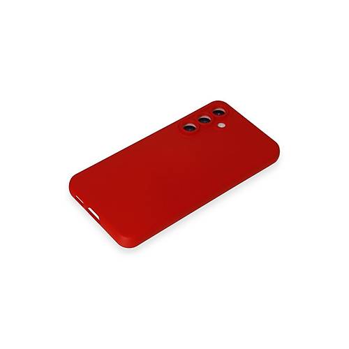 Galaxy S24 K�l�f Nano i�i Kadife Silikon - K�rm�z�