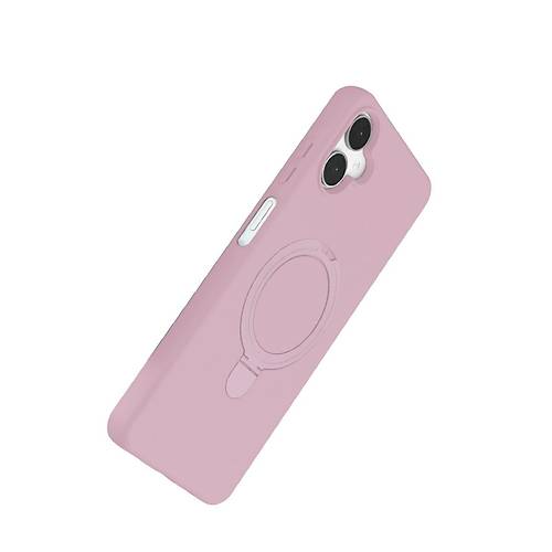 Galaxy A06 Regal Magsafe Standl� Kapak - A��k Pembe