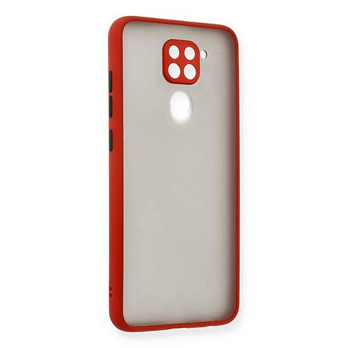 Redmi Note 9 K�l�f Montreal Silikon Kapak - K�rm�z�