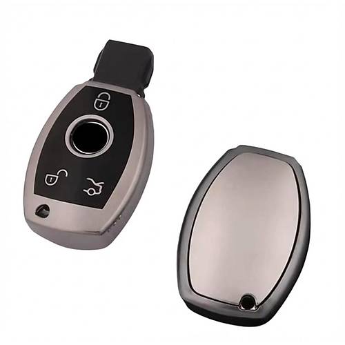 Mercedes E Seri Uyumlu Smart 3 Buton Silikon Oto Anahtar Kumanda Kab� K�l�f Gri