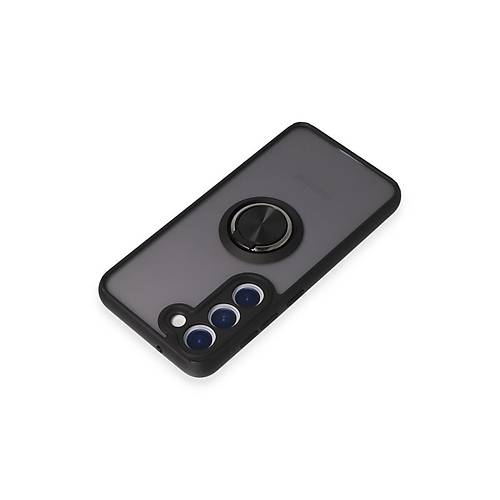 Galaxy S23 K�l�f Montreal Y�z�kl� Silikon Kapak - Siyah