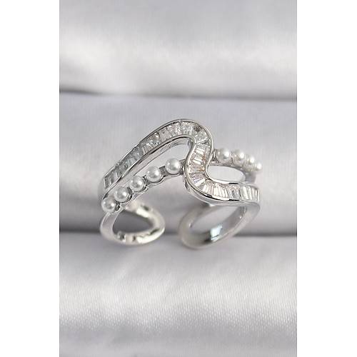 Pirin� G�m�� Renk Zirkon Ta�l� �nci Detay VIP Seri Kad�n Y�z�k