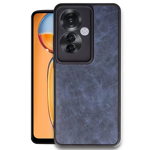 Reno 11F K�l�f Aras Deri Kapak - Lacivert