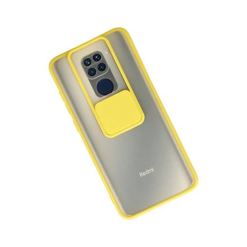 Redmi Note 9 K�l�f Palm Buzlu Kamera S�rg�l� Silikon - Sar�