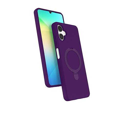Galaxy A06 Regal Magsafe Standl� Kapak - Derin Mor