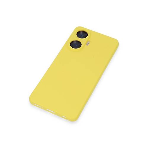 Realme C55 K�l�f Nano i�i Kadife Silikon - Sar�