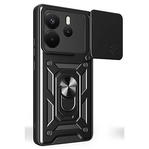 Redmi Note 14 4G Pars Lens Y�z�kl� Silikon - Siyah