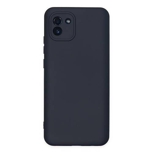 Galaxy A03 K�l�f Nano i�i Kadife Silikon - Lacivert