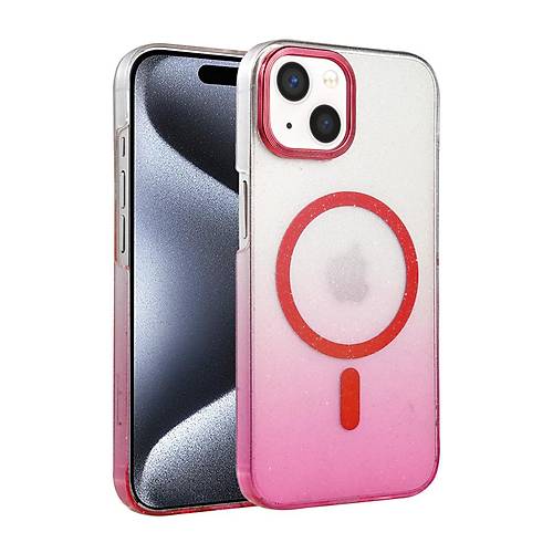iPhone 15 Glossy Magsafe Kapak - Pembe