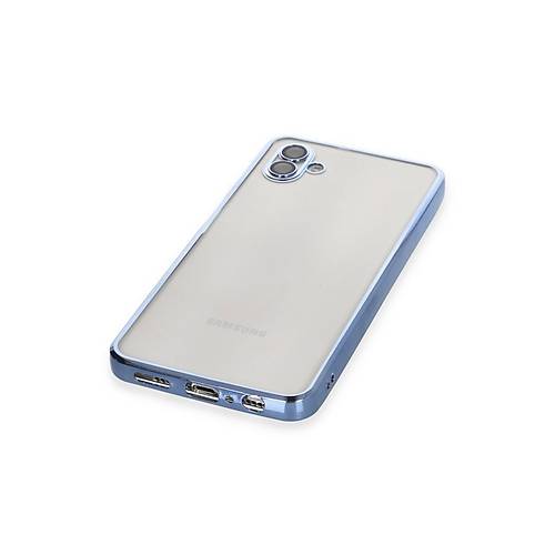 Galaxy A04 K�l�f Razer Lensli Silikon - A��k Mavi